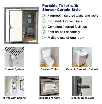 Portable Restroom w/ Shower Style 2