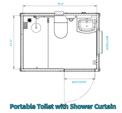 Portable Restroom w/ Shower Style 2