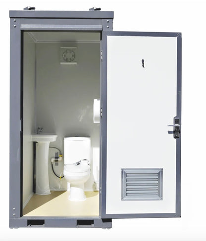 Single Private Toilet Stall with Sink